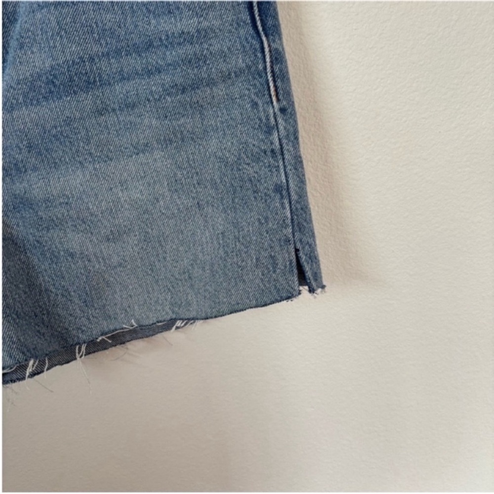 Levis Wedgie High Rise Shorts Cutoff Classic Denim Cotton Medium Blue Size 26 - Picture 3 of 11